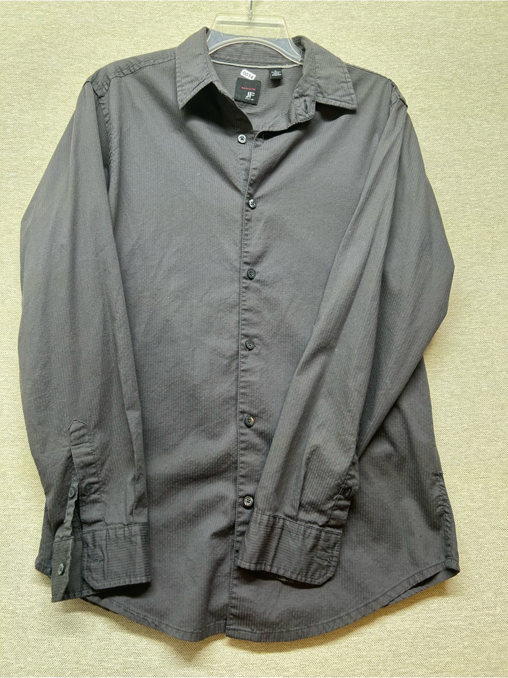 jf j.ferrar Men's Lightweight Button-Up Shirt Jacket - Charcoal